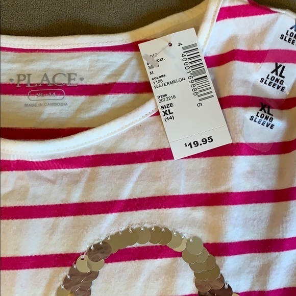 NWT Girl’s ”LOVE” Sequin Long sleeve T shirt 14 - Picture 3 of 8